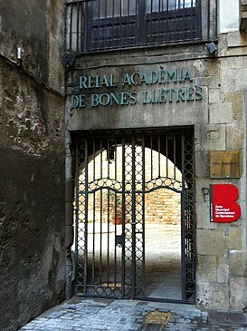 “Real Academia de Buenas Letras de Barcelona”.