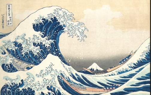 Under the Wave off Kanagawa (Kanagawa oki nami ura),  also known as the Great Wave, from the series Thirty-six Views of Mount Fuji