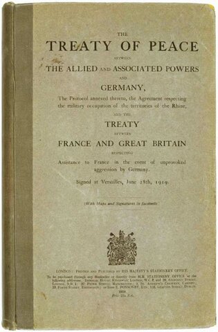 The Treaty of Versailles signed