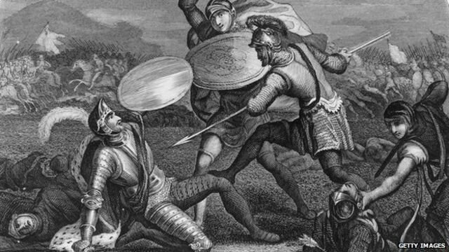 Richard III is defeated at the battle of Bosworth
