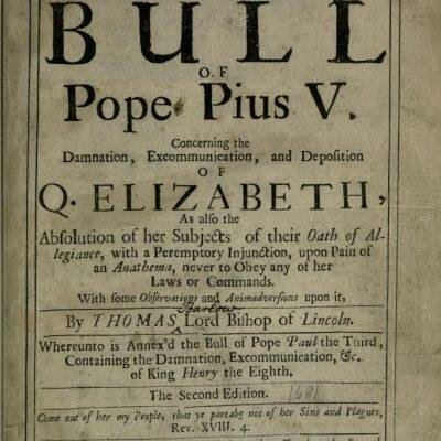 The excommunication of Elizabeth