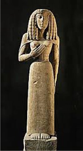 Dama de Auxerre (630-600 a.C.) - Museo del Louvre, París, Francia.