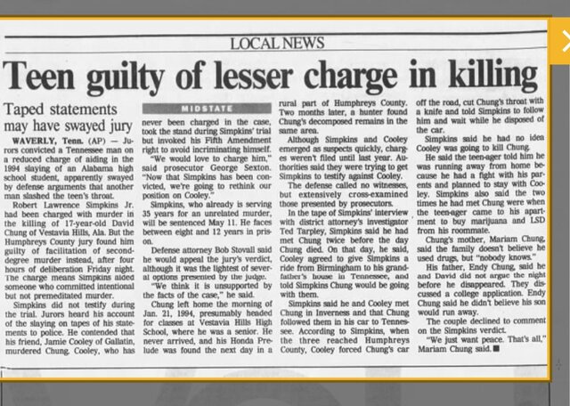 Cooley agrees to give Simpkins a ride to his Grandfather's house in Tennessee