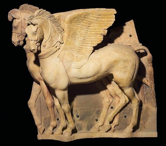 ETRURIA. Caballos alados de Tarquinia