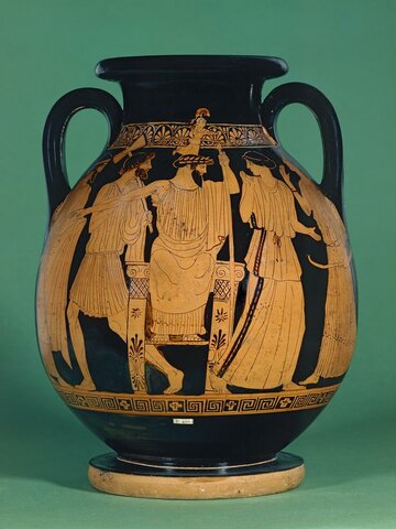 Pelike de Vulci (475 - 450 a.C.) Museo Británico de Londres, Gran Bretaña