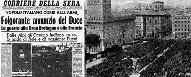 L'Italia decide di entrare in guerra a fianco del reich