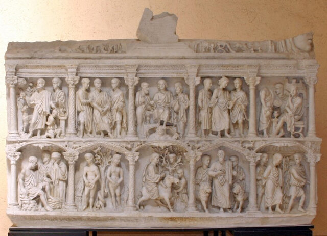 PALEOCRISTIANO. Sarcófago de Junio Baso