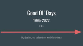 Timeline: Good Ol Days: Important events that happened between 1995-2022