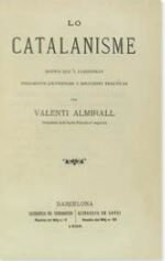 'Lo Catalanisme', Valentí Almirall