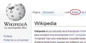 edición de datos en Wikipedia