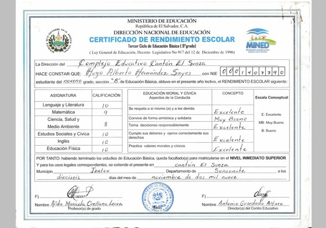 Culmino mi educación básica