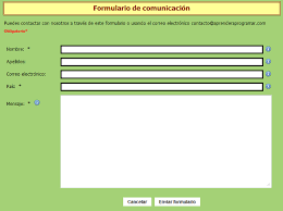 Formularios HTML enviados vía email