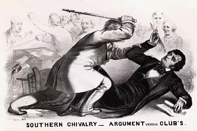 Preston Brooks Attacks Charles Sumner