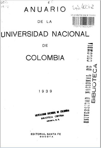 ley 68 de 1935. Ley Orgánica de la Universidad Nacional de Colombia