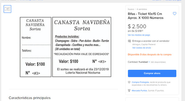 Pedido de dinero y compra de los números