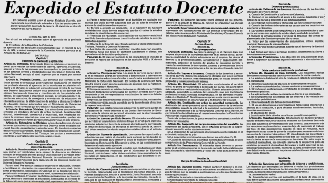 Decreto Ley 2277 - 14 DE SEPTIEMBRE DE 1979