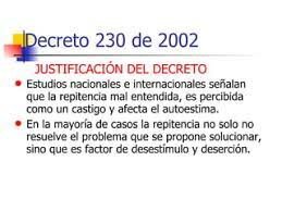 DECRETO 230 -  11/02/2002