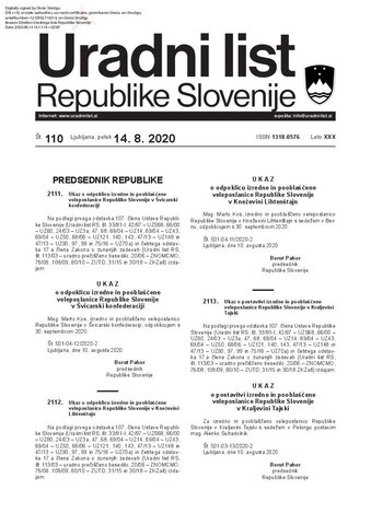 Uradni list izdan v slovenščini