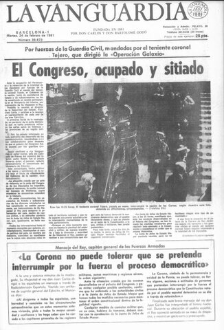 Periódico Golpe de Estado 23-F (1981)