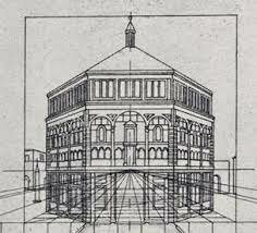 Brunelleschi created linear perspective art