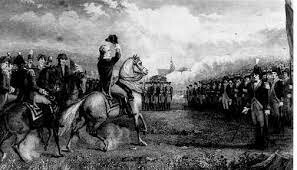 Washington arrives on outskirts of Boston with Continental troops