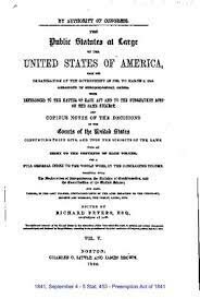 Preemption Act of 1841 passed