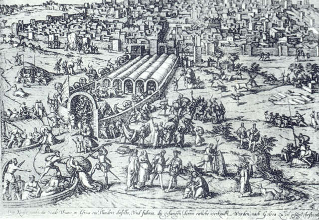 Charles V conquers Tunis and frees 20,000 Christian slaves