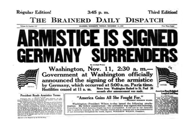 The war between Germany ended