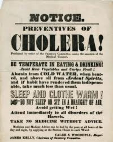 Cholera pandemic begins