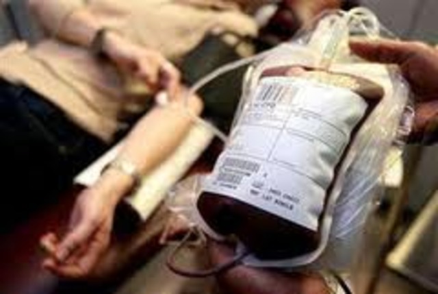 The first successfull human blood transfusion.
