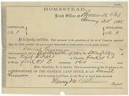 Homestead Act of 1862