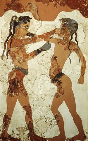 Fresco de los boxeadores