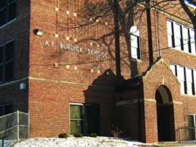 First Day at A. E. Burdick School