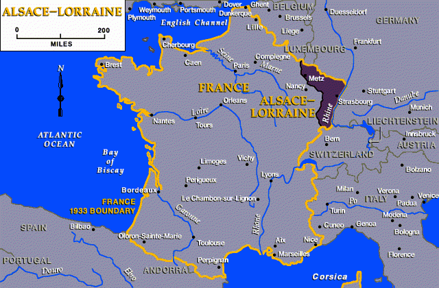 Germany starts to take over Alsace-Lorraine
