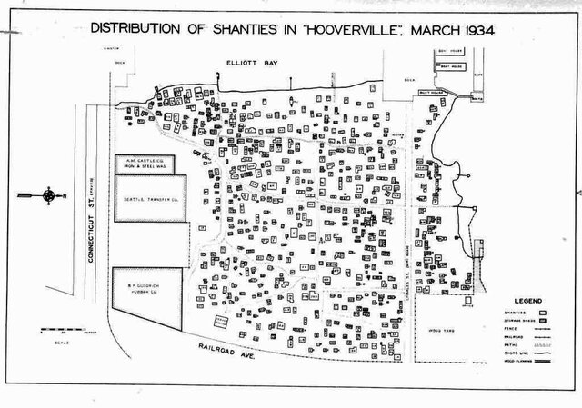 Hoovervilles are set up