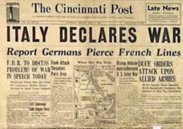 Italy declaring war on Austria-hungary