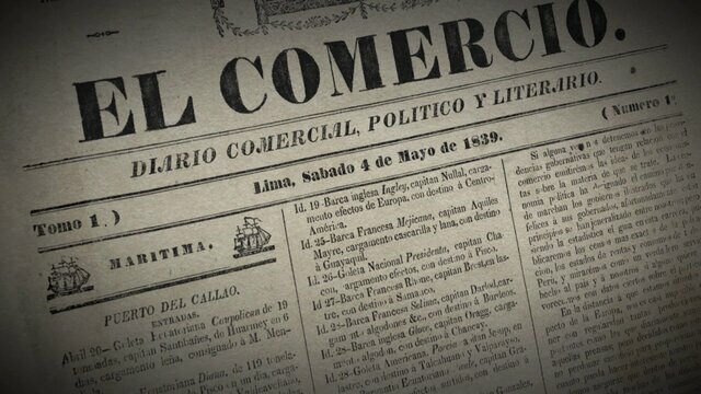 Aparece el diario "El Comercio"