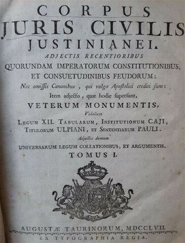 Giustiniano pubblica il CORPUS IURIS CIVILIS