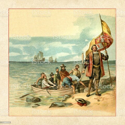 Columbus Reaches The Bahamas