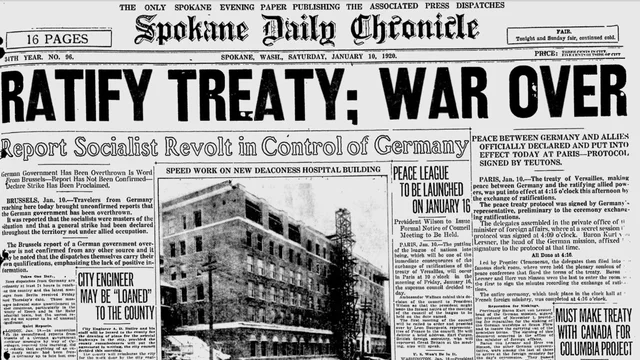 United States Senate fails to ratify Treaty of Versailles for the second time.