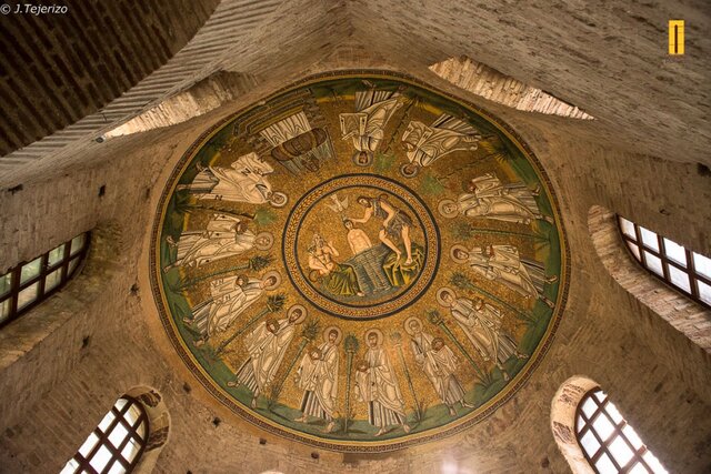 Mosaico del Baptisterio de los arrianos, Rávena (A. Paleocristiano)
