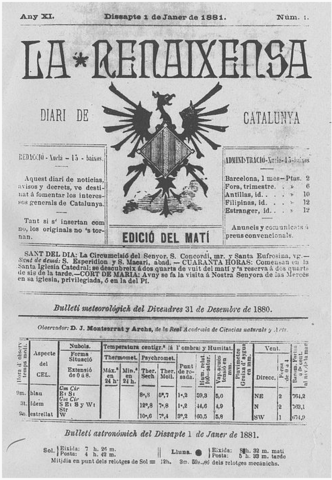 Creació de la revista La Renaixensa