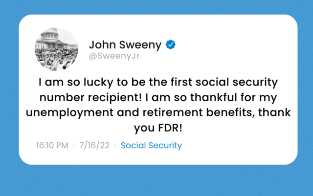 First Social Security Number Issued