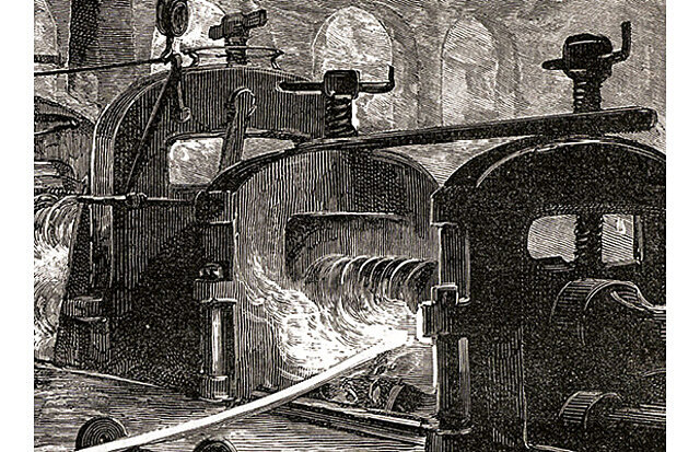 Carbón de coque en altos hornos.