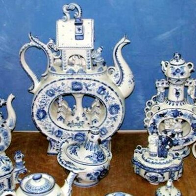 Timeline: История создания керамики Гжели