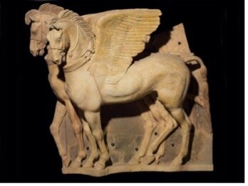 Caballos alados de Tarquinia (siglos IV-III a.C.) - Museo Nacional de Tarquinia, Viterbo, Italia