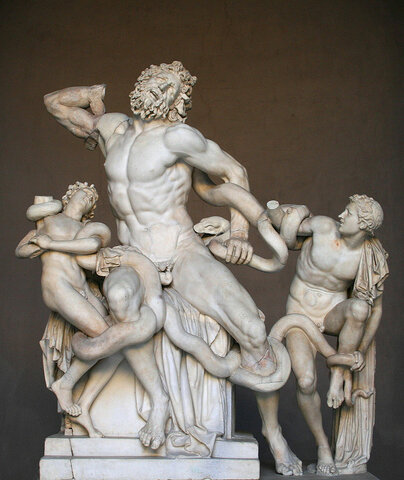 Laocoonte y sus hijos - Escultura del periodo helenístico
