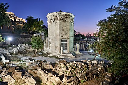 La Torre de los Vientos en Atenas - Arquitectura Roma Clásica