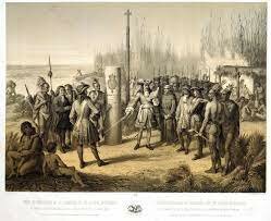 Sieur de la Salle explores the lower Mississippi Valley river, and claims the                       Valley for France and names it Louisiana in honor of the French King                        Louis XIV.