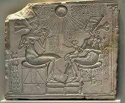 Akhenaton, Nefertiti, and three daughters